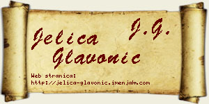 Jelica Glavonić vizit kartica